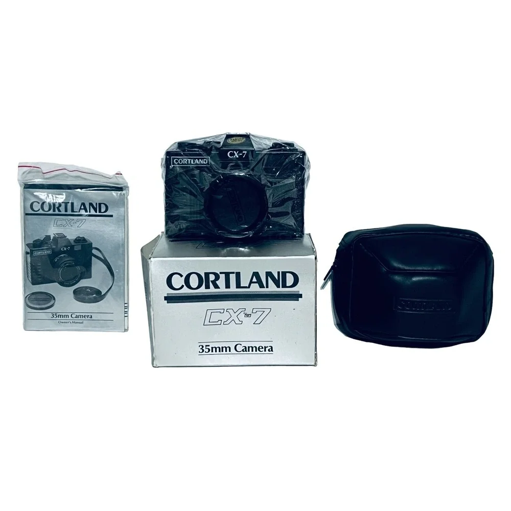 Cortland CX-7 35mm Film Camera With Original Case, Box, and Manual Vintage